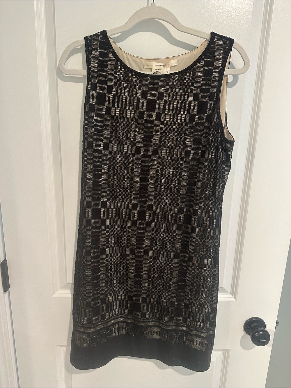 Black & Tan Sleeveless Dress